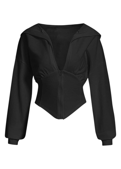 Hanorac pentru femei, culoare negru, marime XS