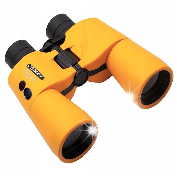 Бинокъл Comet LR-071D 10x50 жълт 18,7x19,6см