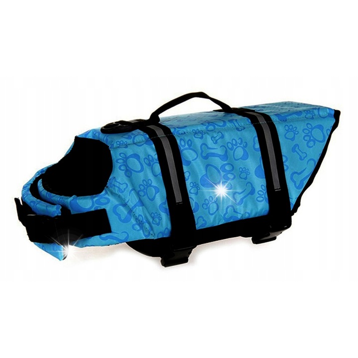 DKM XL kutyamentőmellény, narancssárga, állítható 65-90x45x50-60cm