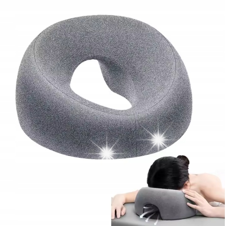 DKM ergonomikus párna arcra és hátra, csúszásgátló memóriahabbal, 40x30cm