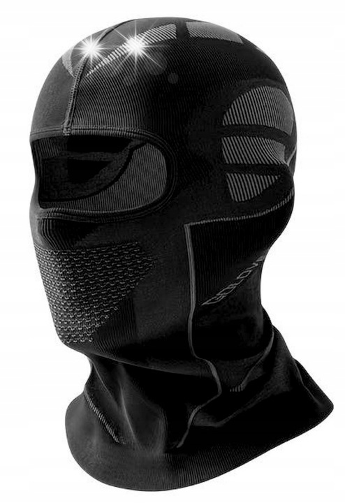 DKM balaclava, termoaktív, Lycra, fekete, univerzális