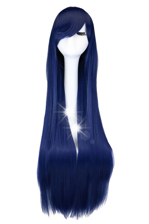 DKM cosplay paróka, 100cm hosszú, szintetikus, fekete
