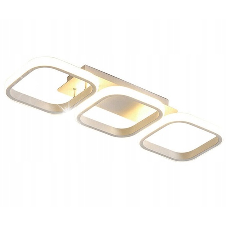 LED плафон Aptel 33W 4500K бял 52x8см модерен