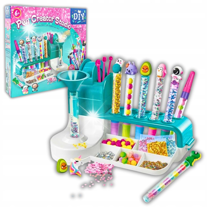 Set creativ Drobiazgarnia Pen Creator Studio, 10 piese, multicolor, 6+ ani