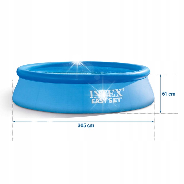 Intex Easy Set felfújható medence 305x61 cm rózsaszín, szett szivattyúval