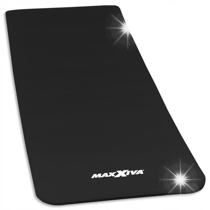 Maxxiva fekete gimnasztika szőnyeg 190x60x1,5cm csúszásmentes hab
