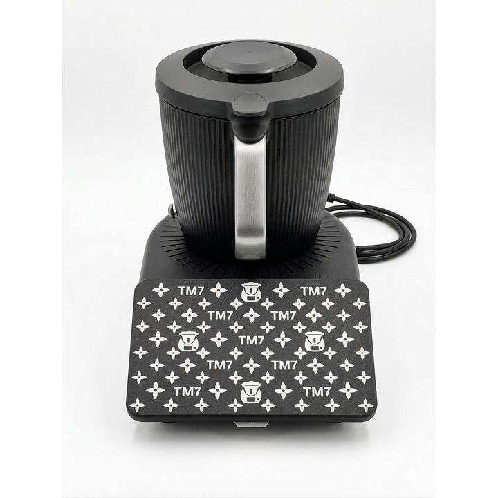 Protectie ecran compatibila Thermomix TM7, anti-zgarieturi, Design Premium, Negru si Alb