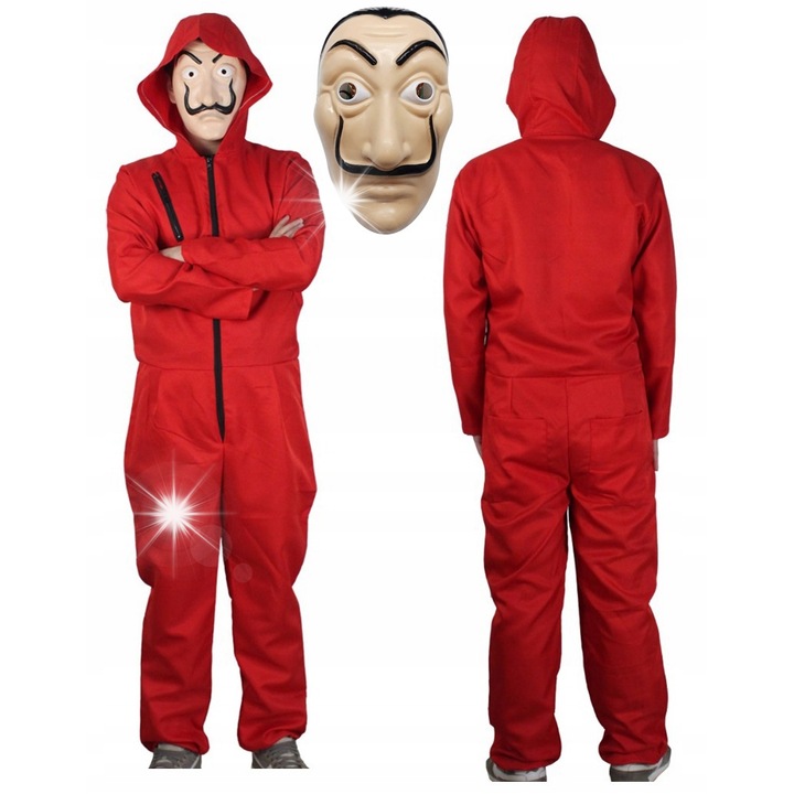 DKM La Casa de Papel farsangi jelmez 2XL többszínű 151x126x120cm