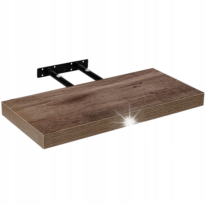 Stilista fali polc, barna fa dekor, 50x23.5x3.8cm