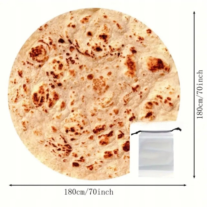Larfy mexikói tortilla takaró 180cm átmérőjű vicces