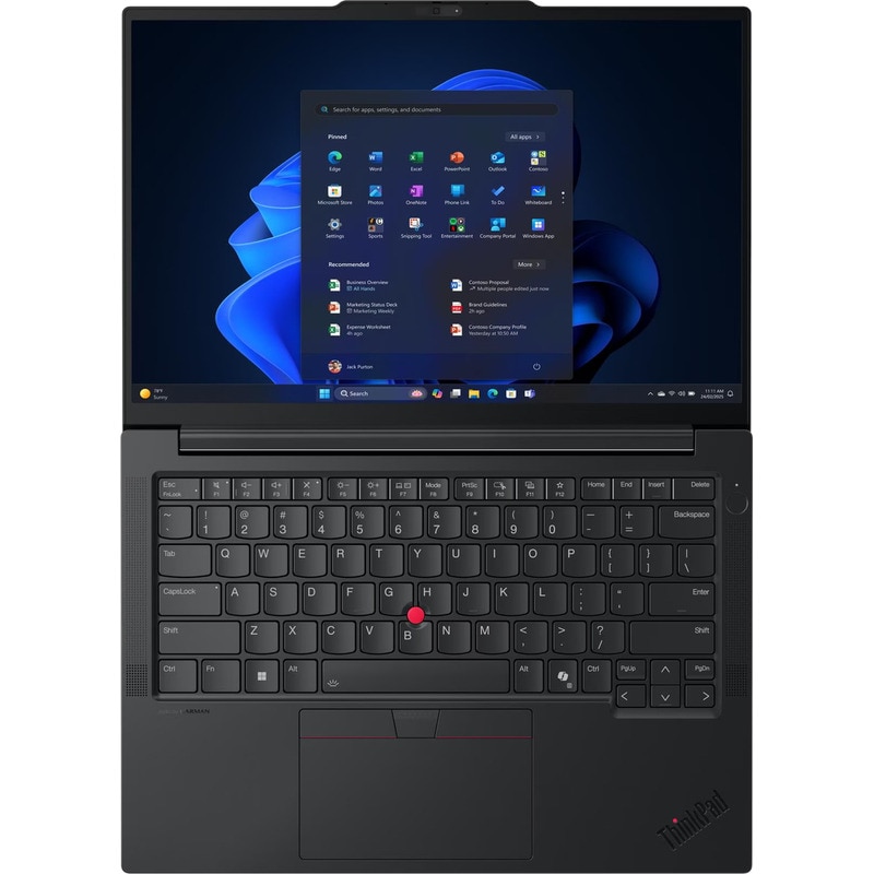 Laptop Lenovo ThinkPad E14 Gen 7 cu procesor Intel Core™ Ultra 7 255H pana la 5.1GHz, 14" WUXGA, IPS, 16GB DDR5 RAM, 1 TB SSD, Intel® Arc™, Windows® 11 HOME