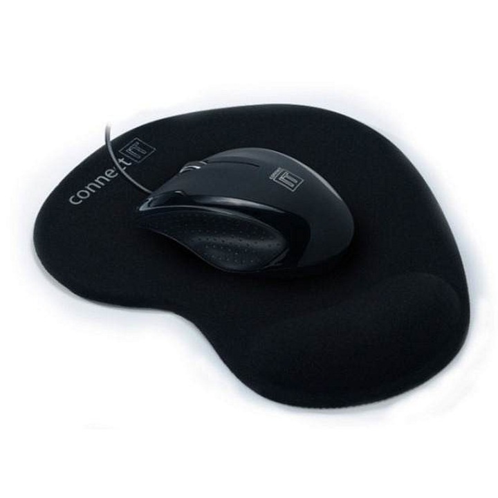 Connect IT optikai egér ergonomikus gél alátéttel, USB, 130cm