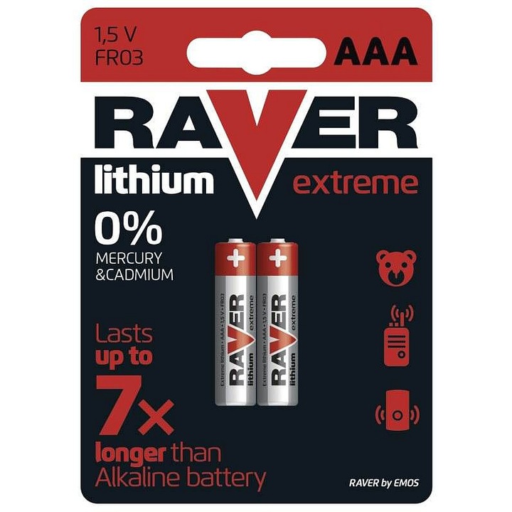 Baterii AAA GP Batteries litiu, rezistente la temperaturi extreme, 10,5x44,5mm, set 2 bucati