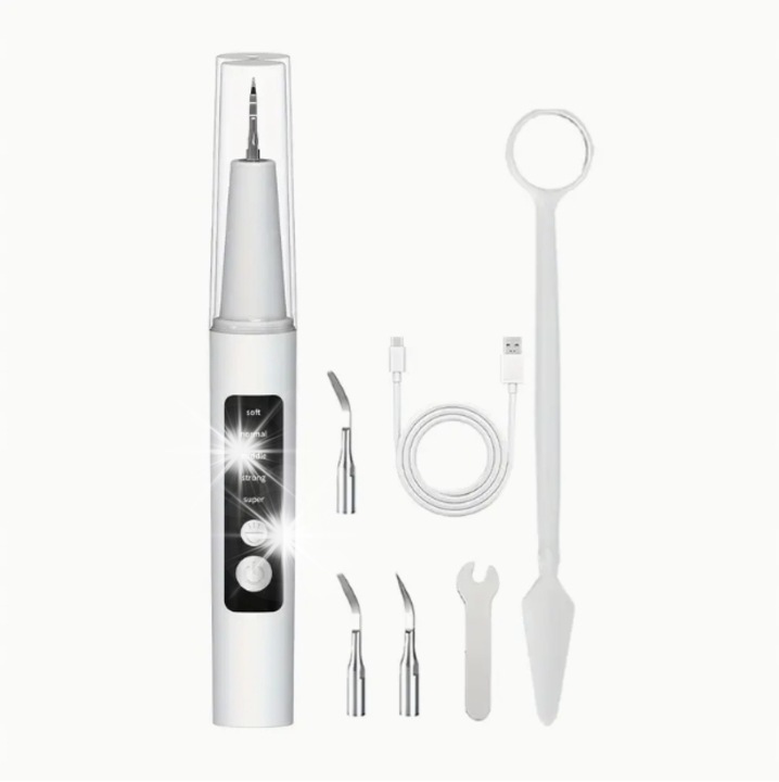 Set pentru Indepartarea Tartrului, pulsator, LED, reglabil, alb, compact