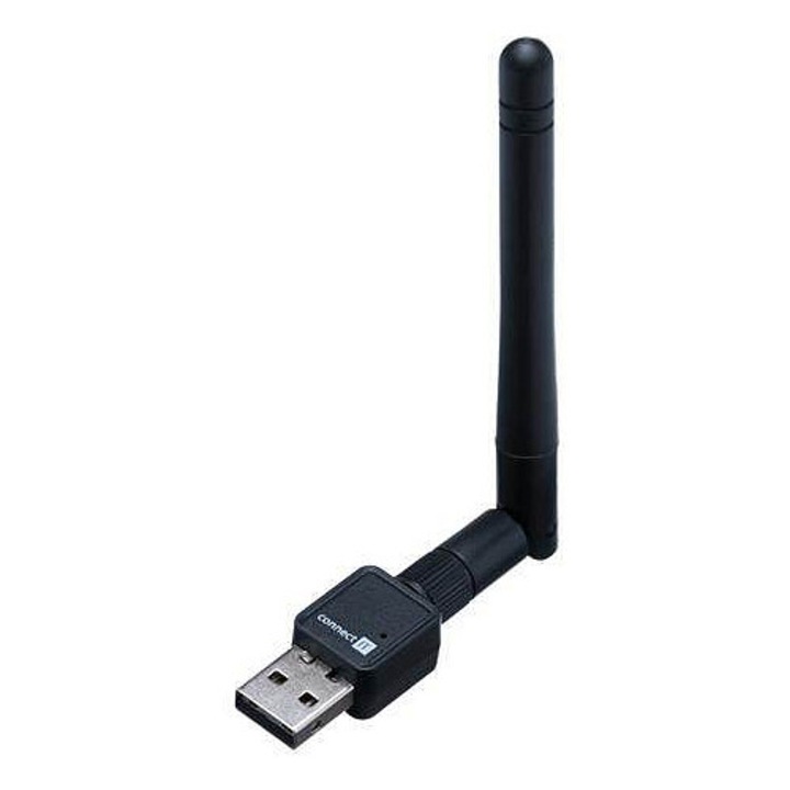 Connect IT USB WiFi adapter 300Mbps 3dBi antenna mic 2.4GHz