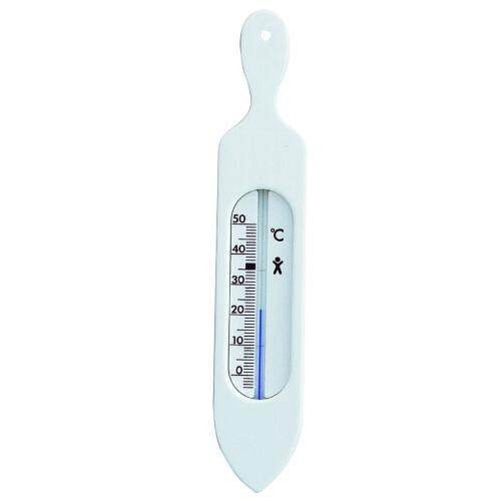 TFA PH fürdőhőmérő, műanyag, 19 cm, -5°C/+50°C tartomány, fehér, 1 db