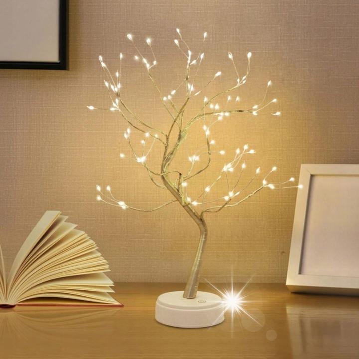 Larfy Bonsai LED asztali lámpa, fehér hangulatvilágítás