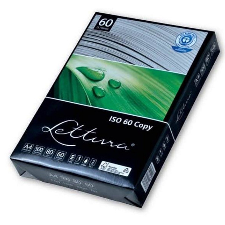 Hartie A4 Europapier Lettura, 100% reciclata, 80 g/m2, potrivita pentru copiatoare si imprimante laser, Alb, 500 coli