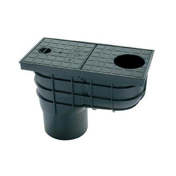 HACO LSV esővízgyűjtő 305x155mm fekete 125mm