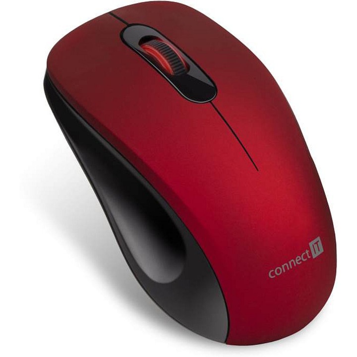 Mouse wireless optic Connect IT Mute rosu 110x64.5x37mm