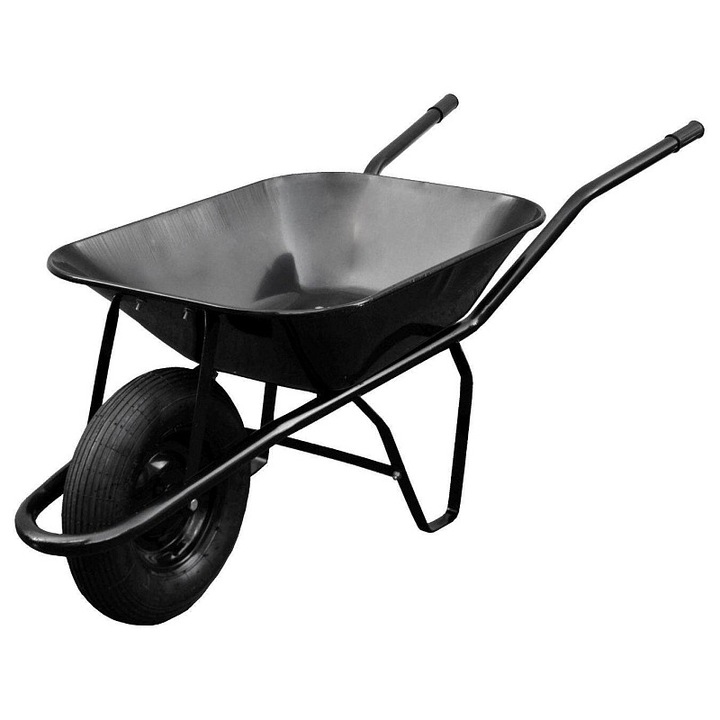 Roaba constructii M.A.T. GROUP 60l negru, roata pneumatica, 55x52x165cm