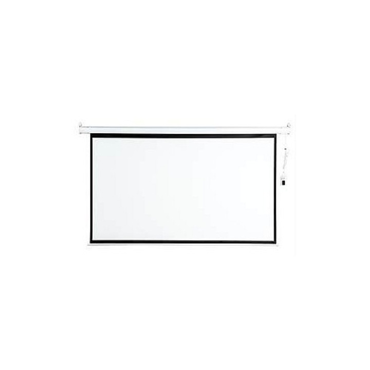 Aveli elektromos vetítővászon, falra és mennyezetre, távirányítóval (40 m hatótávolság), matt felület, frontvetítéshez, fehér, 265x149 cm (16:9, 120")