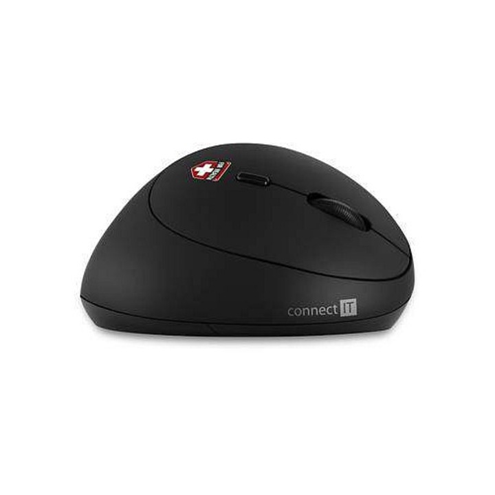 Egér ergonomikus függőleges Connect IT For Health Ladies vezeték nélküli fekete 100x62x53mm