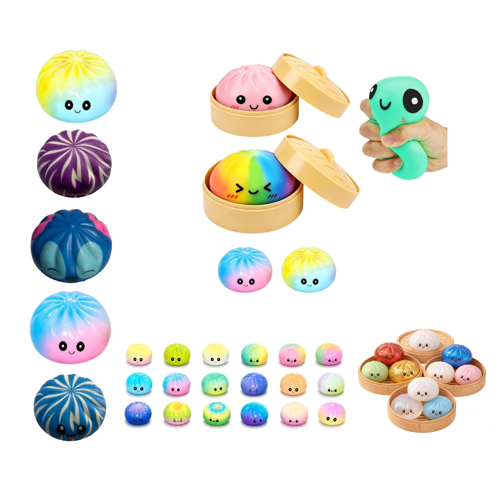 Jucarie interactiva copii Squishy Dumpling, design cute