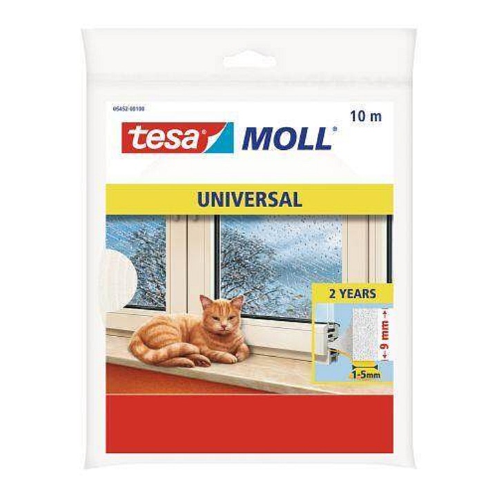 Ajtó- és ablaktömítő habszivacs, 9 mm x 10 m, TESA tesamoll®