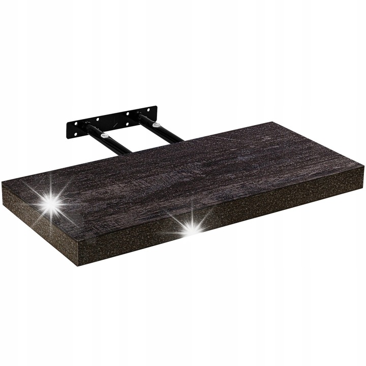 Stilista fali polc 40x23.5x3.8cm fekete fa dekor