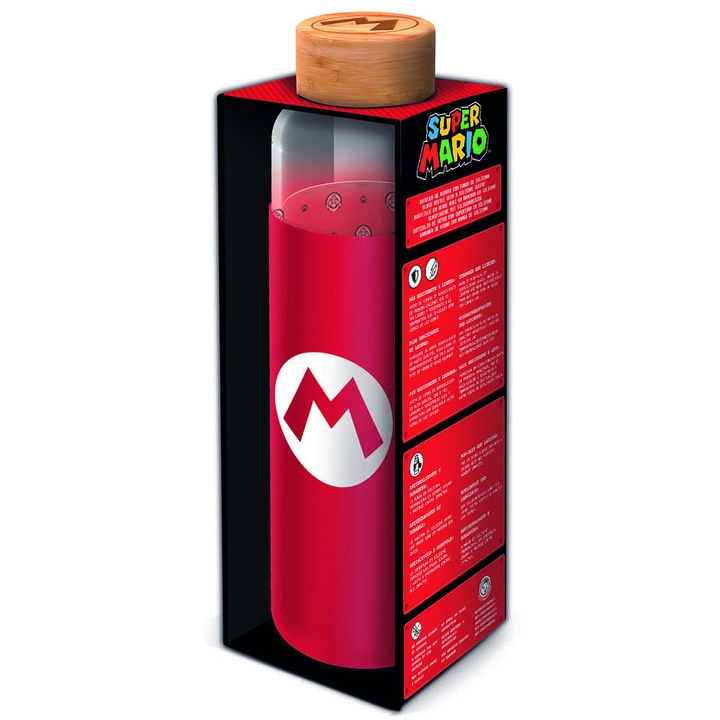 Sticla sticla STOR Super Mario 585ml silicon colorat