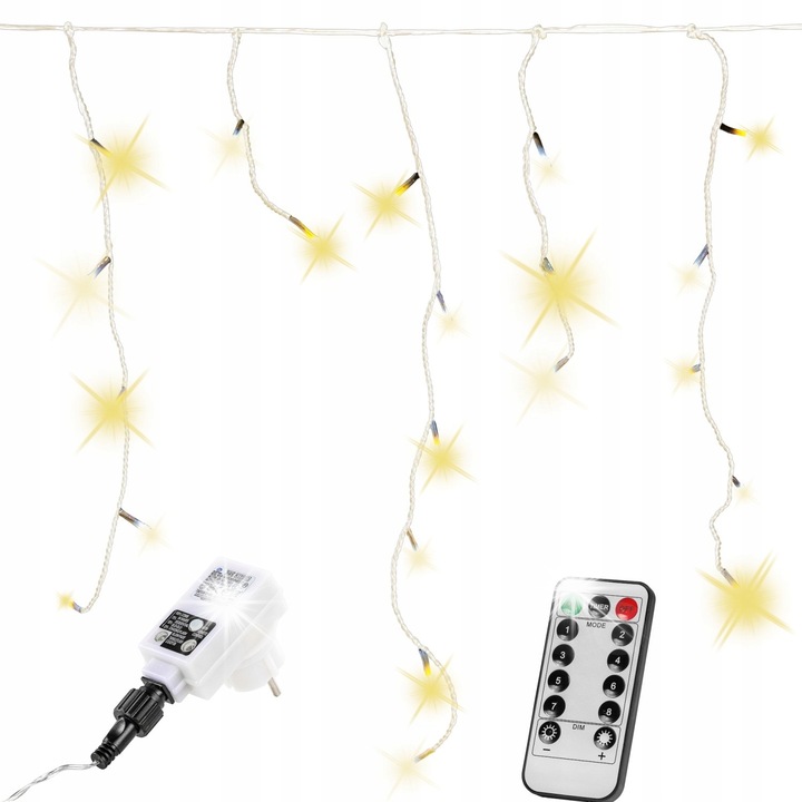 Voltronic fényfüzér 600 LED meleg fehér 20m távirányítóval