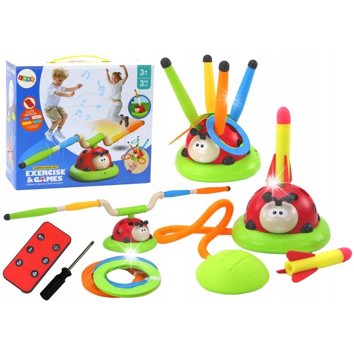 LEAN Toys 3 az 1-ben sportjáték, ugrókötél, célbadobás, kilövő