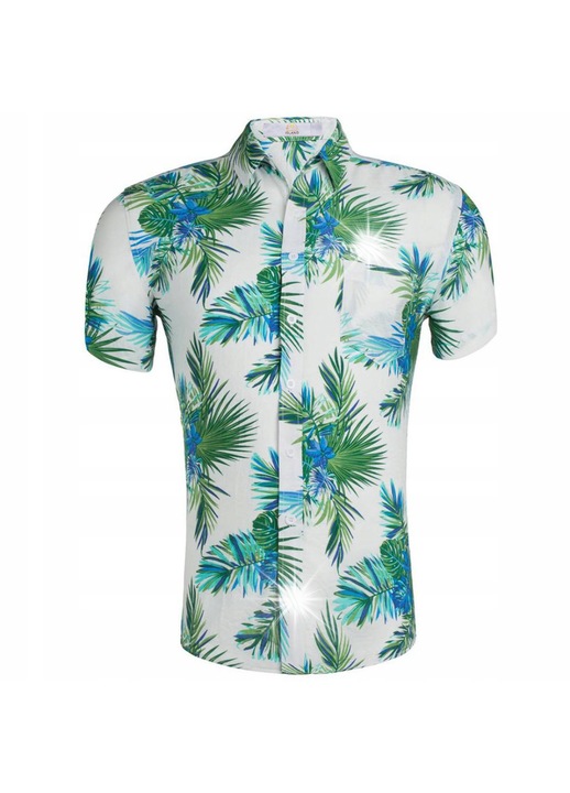 Мъжка риза, Island Vibes, памук, ефирна, лято, ваканция, 2XL INTL
