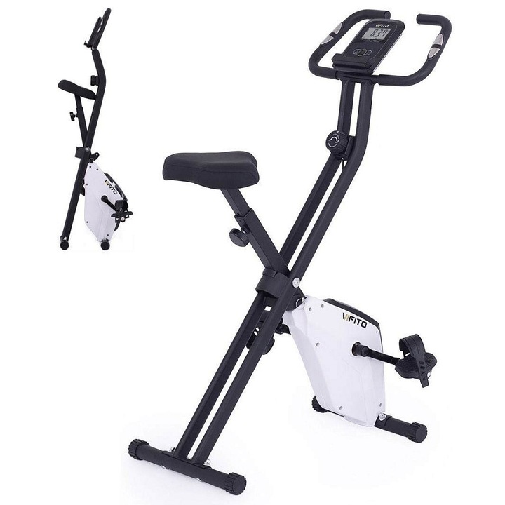 VIFITO Xfit 30 összecsukható fitnesz kerékpár, 3 kg, fekete, 76x43x115 cm