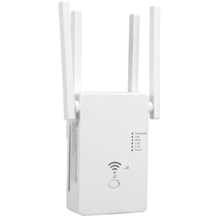 Vezeték nélküli router 1200M, erős jel, fehér, kompakt