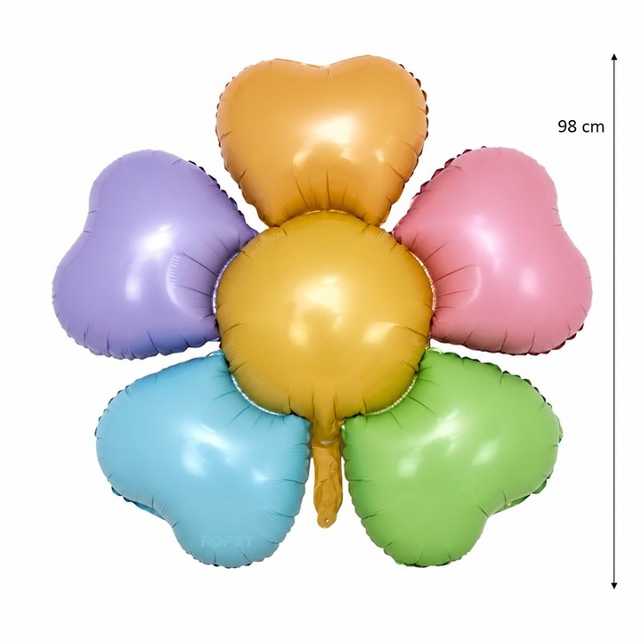 Balon Folie Floare, Multicolor, 98 cm, Ropet