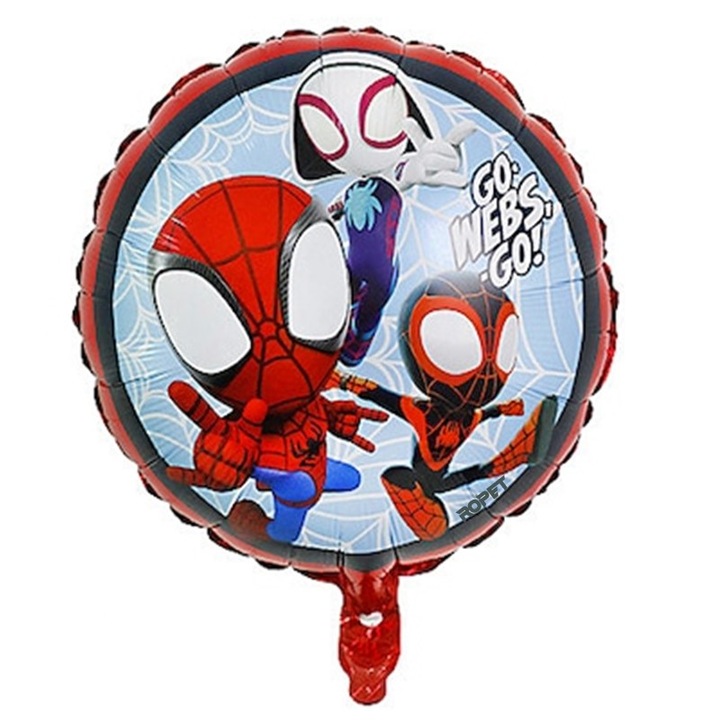 Balon Folie Spiderman Go Webs Go, 45 cm, Ropet