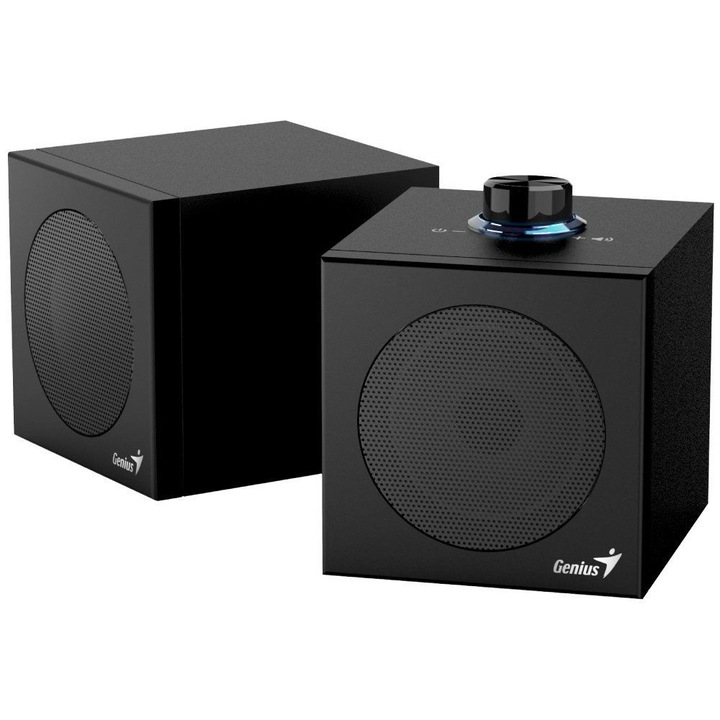 Boxe Genius SP-HF300U, 2.0, 4W, USB alimentare, 100Hz-20kHz, Negru