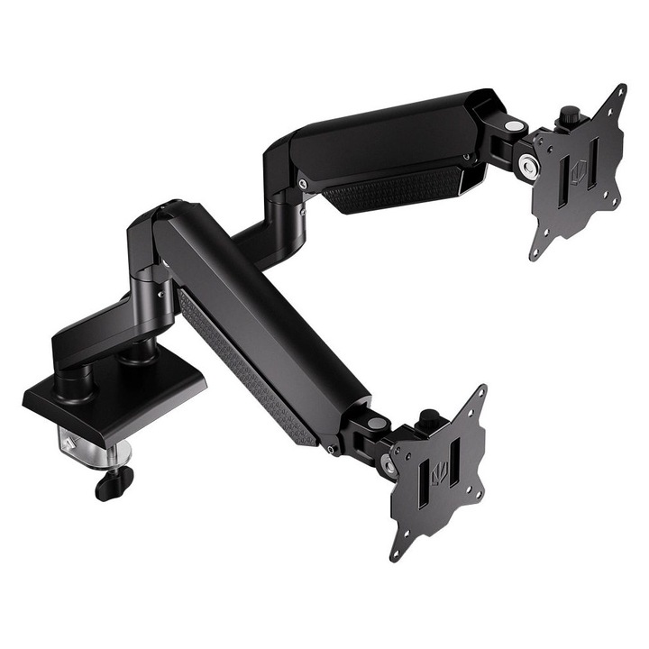 Suport monitor dublu Endorfy Atlas GS 308783 (EY8F009), pentru monitoare pana la 32 inch, prindere birou/pe perete, reglabil, negru