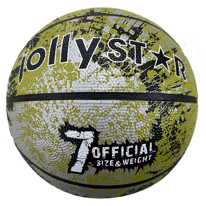 Alltoys JollyStar kosárlabda, zöld, 7-es méret, 480-520g, 30% gumi