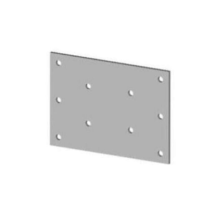 BOVA 03-34 összekötőlemez, horganyzott acél, 1,5 mm vastag, O2,5 mm-es szöglyukakkal, ezüst, 70 x 70 mm