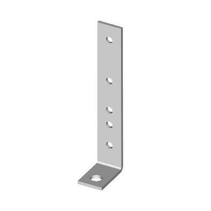BOVA 12-05 fém sarok/rögzítő elem 40x65x245mm, 5 mm vastag, O5 mm és O18 mm furatok, horganyzott, 1 db