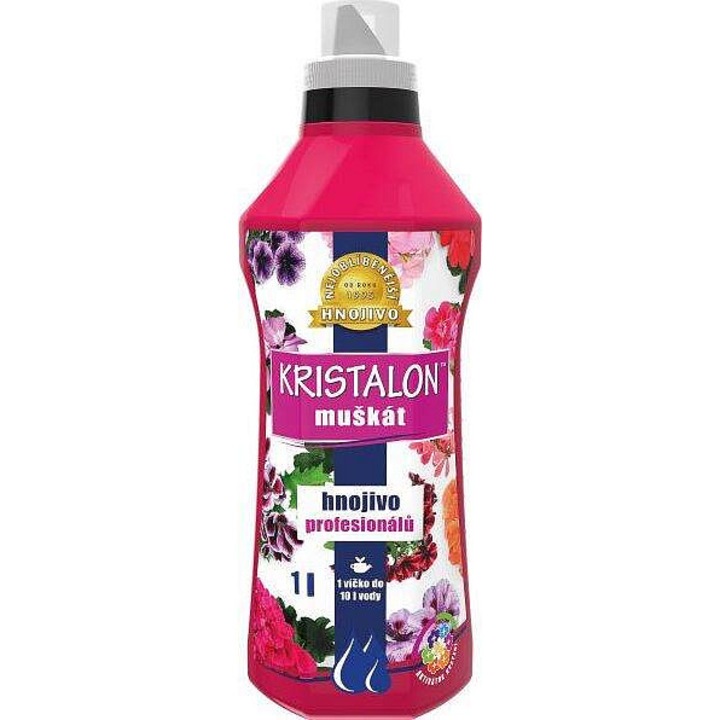 AGRO Kristalon Muskat folyékony műtrágya/tápoldat, mikroelemekkel, N-P-K 5,1-1,8-7,5, rózsaszín, 1 l