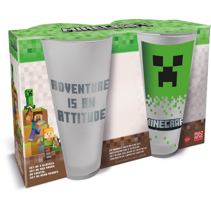 STOR Minecraft pohárkészlet 480ml 6 db