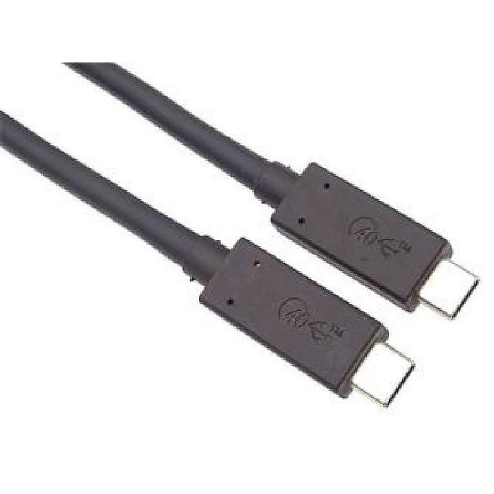 PremiumCord USB4 / Thunderbolt 3 kábel, 40Gbps, 8K@60Hz, 100W PD (20V/5A), USB-C – USB-C, fekete, 1,2m