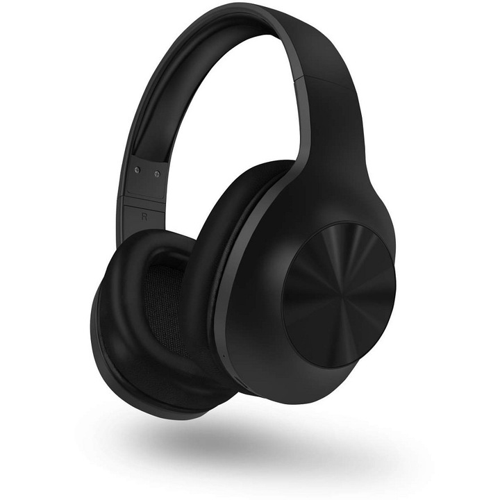 Casti Connect IT HyperBass BASS+ HHP-3010-BK, vezeték nélküli Bluetooth 5.0, aktív zajszűrés (ANC) és beépített mikrofon, 35 óra üzemidő, fekete