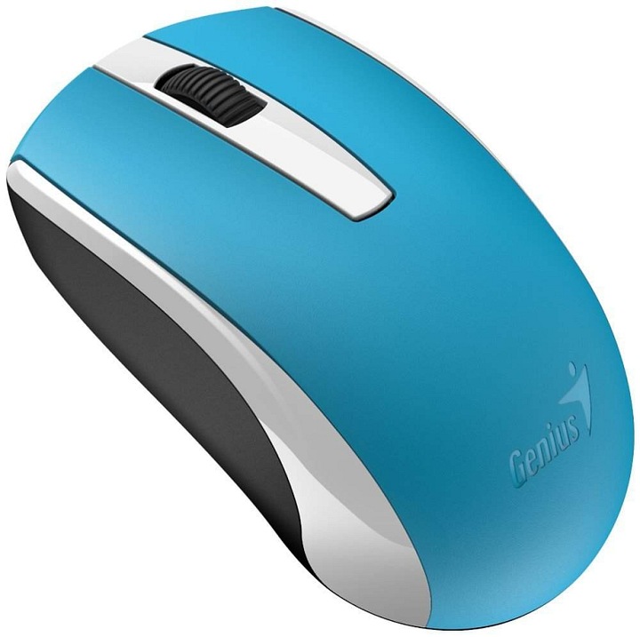 Mouse wireless Genius ECO-8100, optica 1600 dpi, reincarcabil microUSB, Multicolor