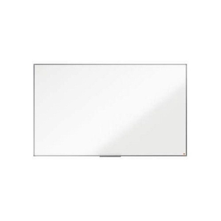 Емайлирана магнитна дъска NOBO Essence Enamel, анодизирана алуминиева рамка, ъглов монтаж, с тава, бяла, 1800x1200mm