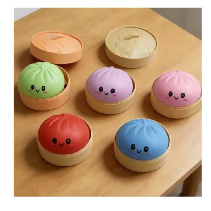 Interaktív játék gyerekeknek Damo®, Squishy Csillogó Gombóc, Aranyos kivitel, Többszínű, 10x10cm